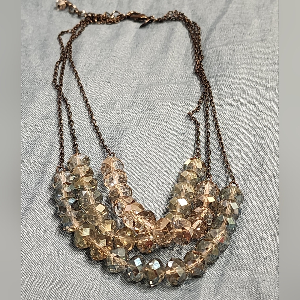 Express Multi-Layered Gold and Silver Necklace